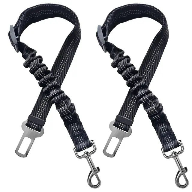 2 Dog Seatbelt Seat Belt Car Harness Leash Travel Accessories Bungee Anti Shock Pet…