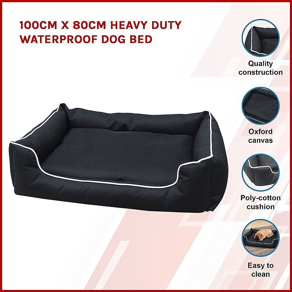 100cm x 80cm Heavy Duty Waterproof Dog Bed image 4