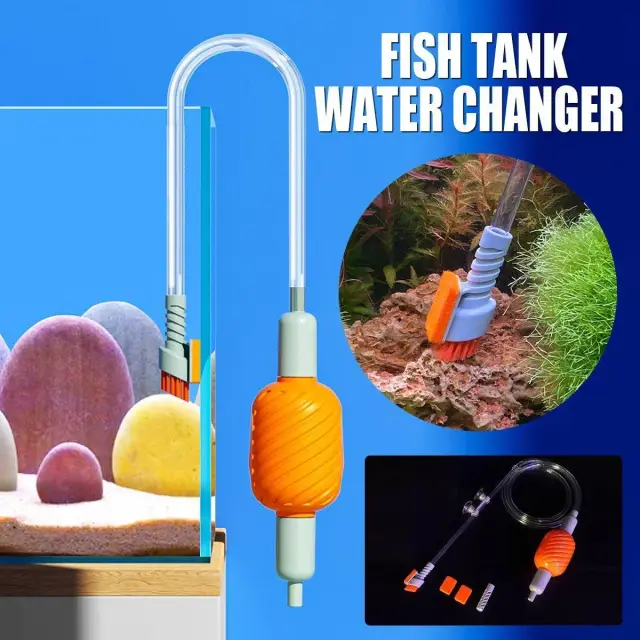 Multifunctional Fish Tank Water Changer Manual Aquarium Cleaner Supplies Kit