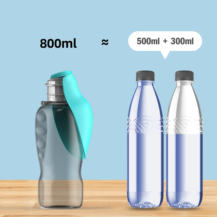 Pink And Grey Portable Foldable Pet Water Bottle with 800ml Capacity - Leakproof… image 5