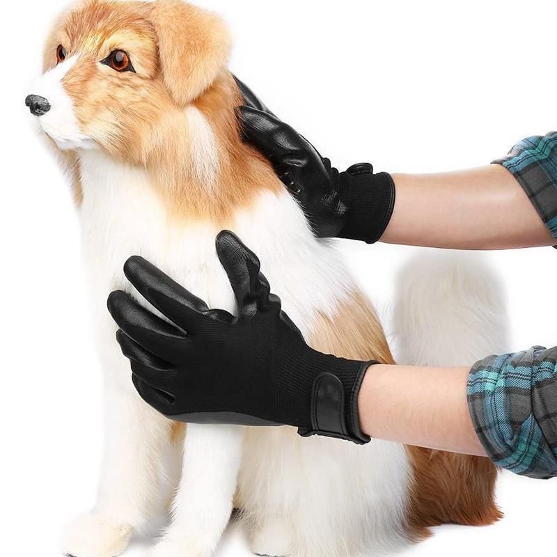 Black Pet Grooming Gloves - 1 Pair (2 Pieces) image 10