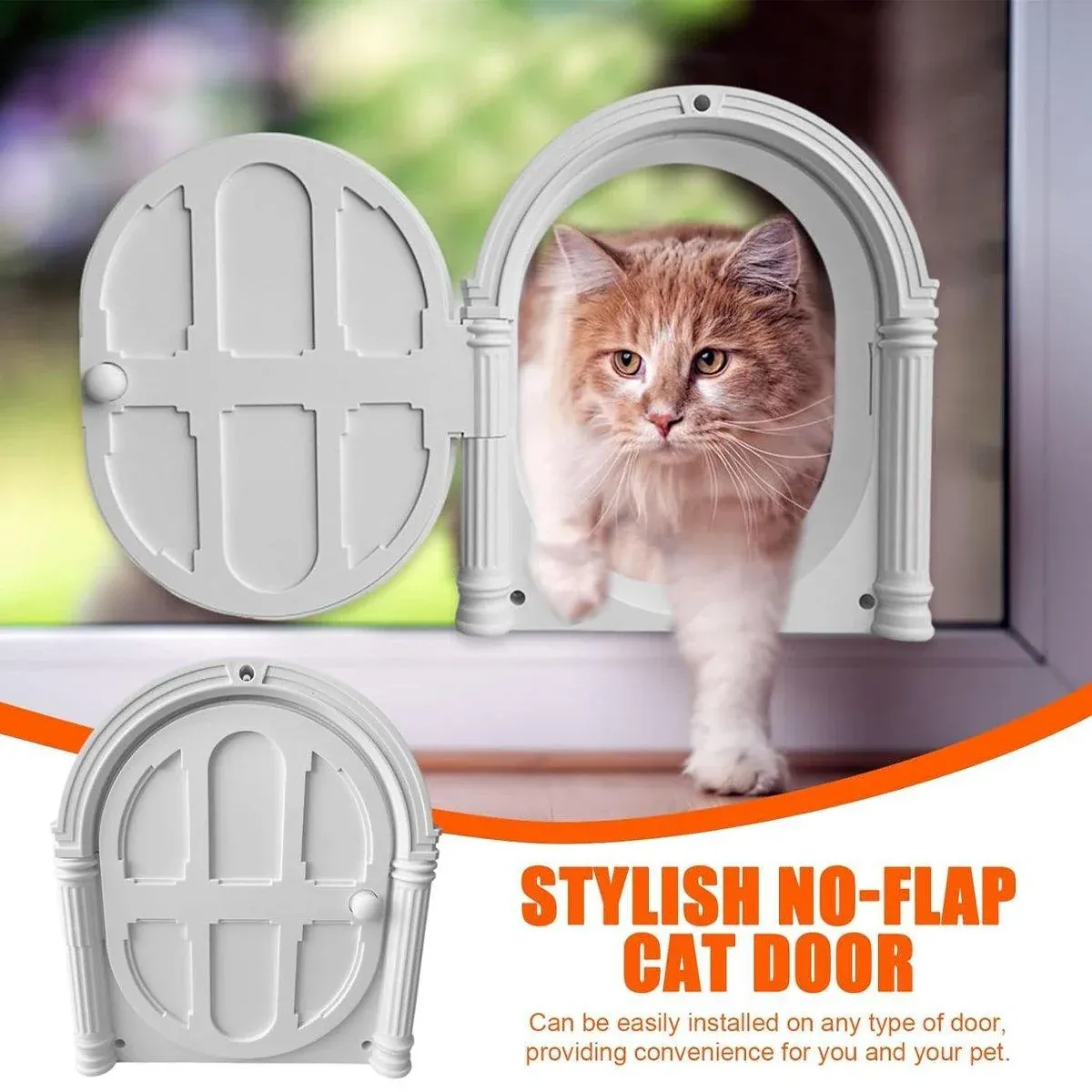 Controllable Cat Dog Door Flap for Pet House Adjustable Entry Exit Pet Door image 10