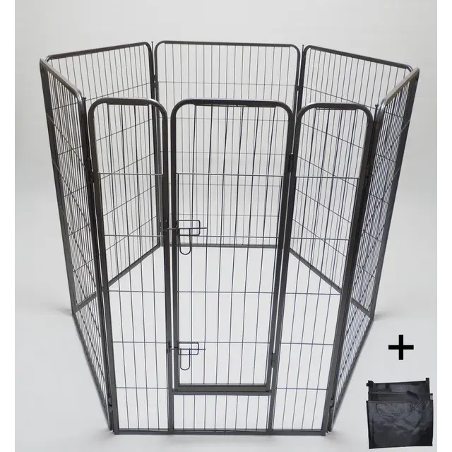 YES4PETS 6 Panel 120 cm Heavy Duty Pet Dog Cat Rabbit Playpen Fence With Cover