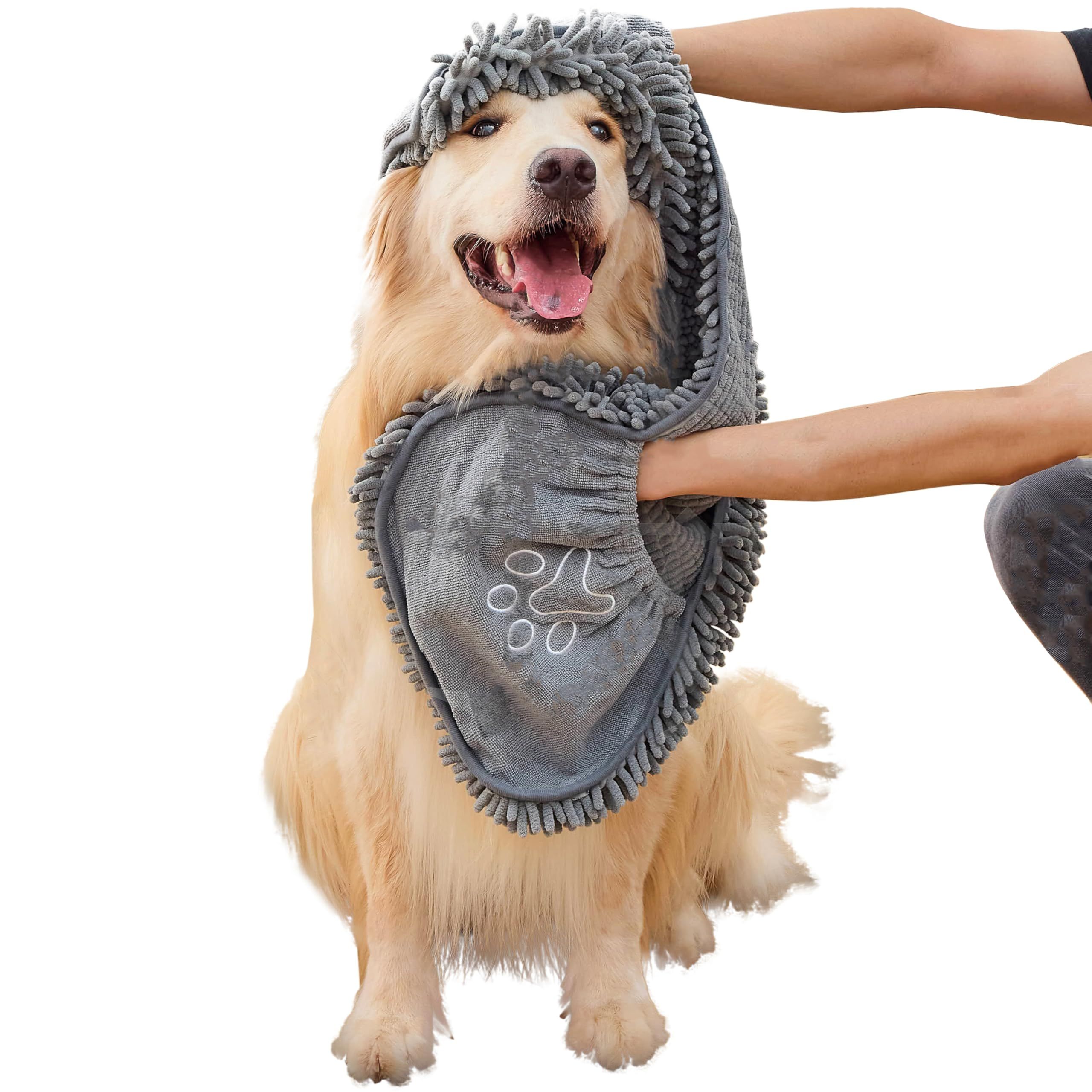 Dog Towel for Drying Dogs – Absorbent Microfiber Bath Towel with Hand Pockets image 9