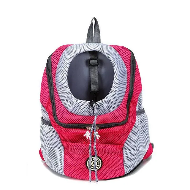 L Size Puppy Travel Mesh Pet Dog Carrier Backpack Front Travel Portable Shoulder Bag…