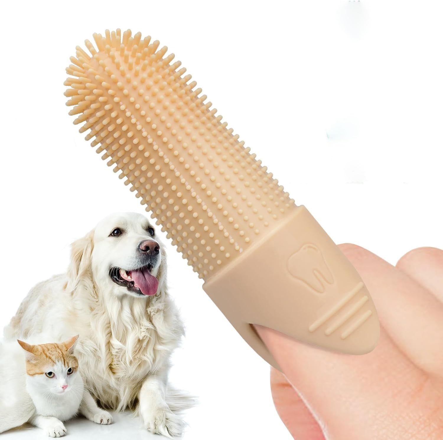 2Pack 360° Pet Dental Finger Brush for Dogs and Cats, Blue image 9