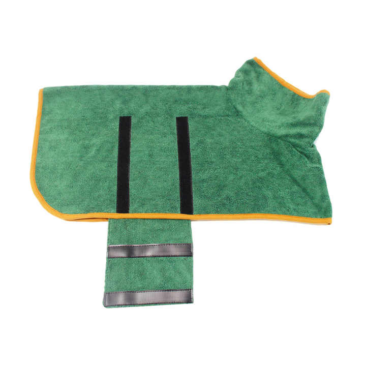 L Green Pet Dog Quick-Dry Bathrobe - Absorbent Towel Robe for Medium and Large Dogs image 3