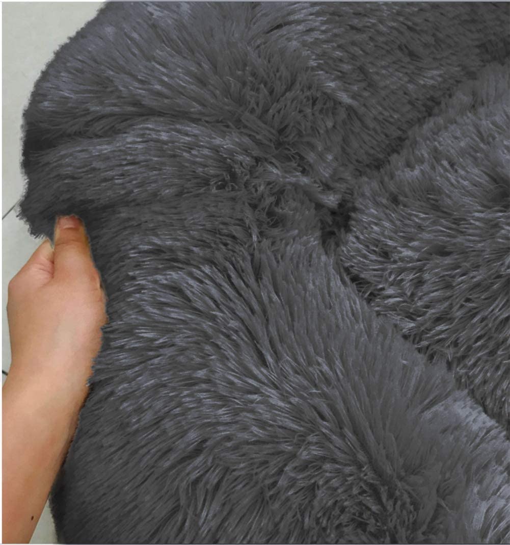 Soft Dog Bed Round Washable Plush Pet Kennel Cat Bed Mat Sofa Medium 60cm image 2