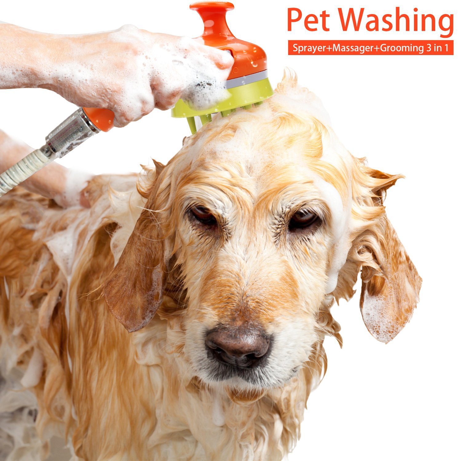 Blue Ultimate Pet Bathing Showerhead - Dog-Friendly Pressure-Boost Spray with Foamer image 3