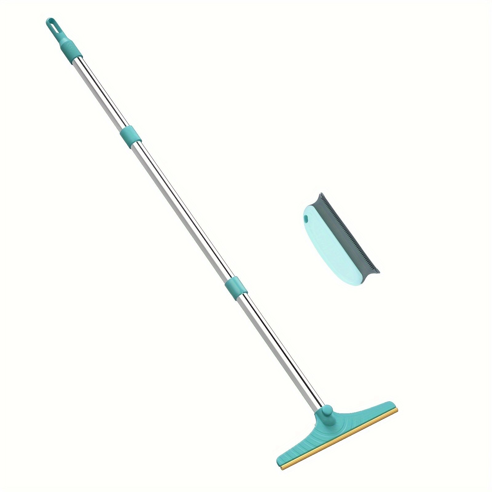 Blue Yellow pet hair remover broom