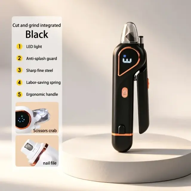 Electric Cat & Dog Nail Trimmer, Black