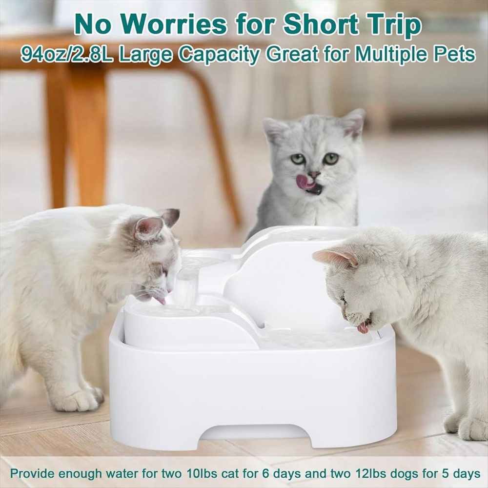 Cat Water Fountain Pet Drinking Fountain for Multiple Pet image 4