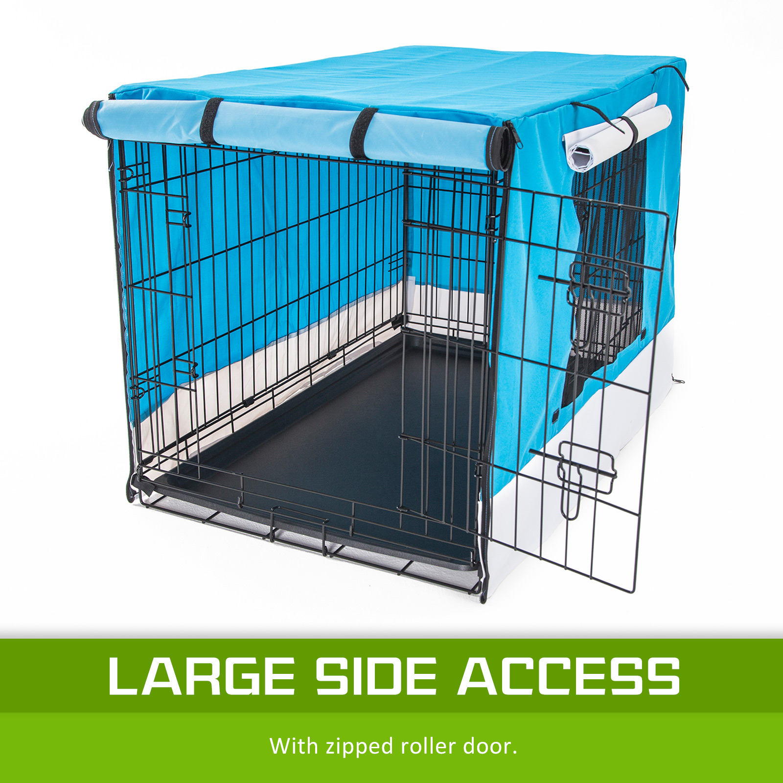 Cage Cover Enclosure for Wire Dog Cage Crate 30in BLUE image 6