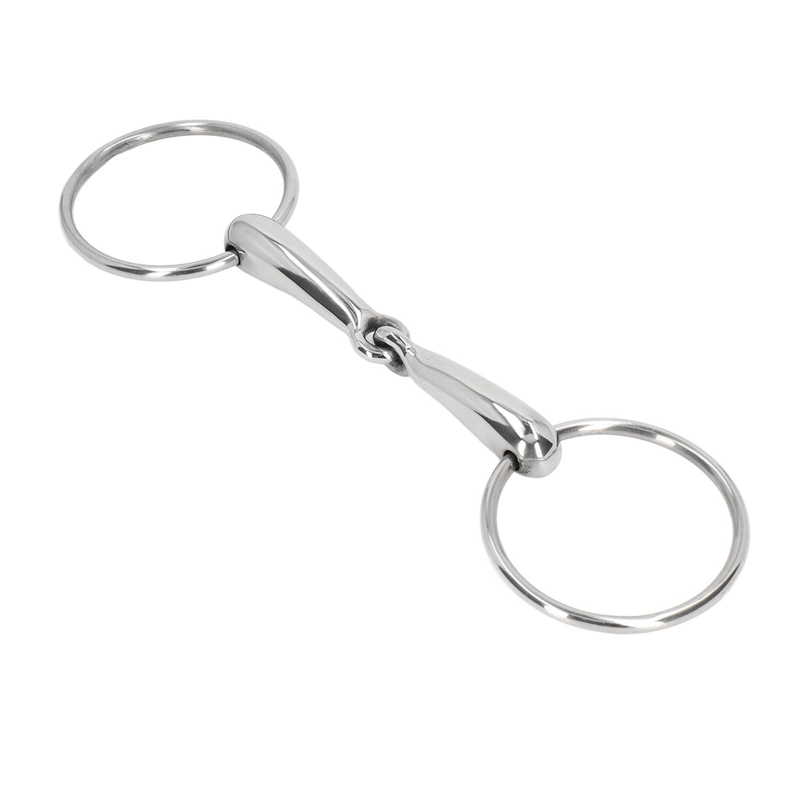 Horse Snaffle Bit Stainless Steel Horse Mouth Bit Jointed Chewing Mouth Roller 135mm image 5