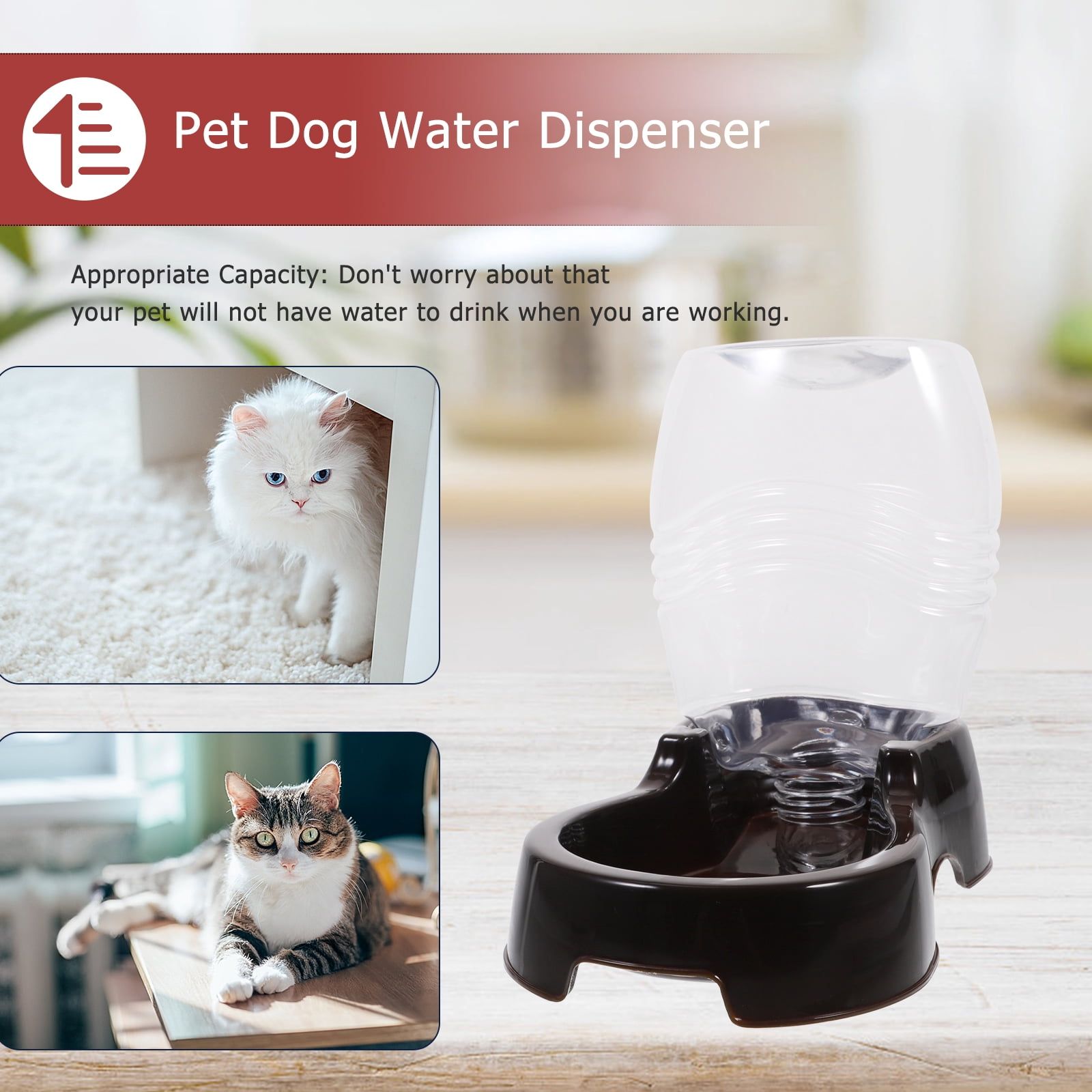 Pet Fountains Automatic Refill Plastic 1Pack for Cat and Dog Owners image 3