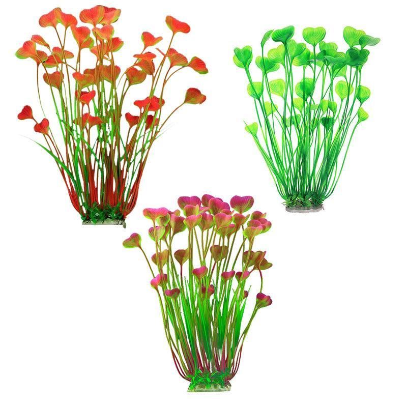 Aquarium 40cm Artificial Simulation Water Plants Fish Tank Plant Grass Decor - Green image 3
