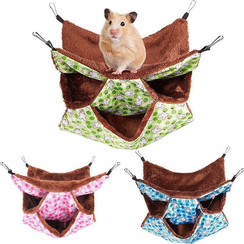 Hanging Hammock Nest Bed for Hamster Guinea Pig Ferret Rat Mice Cage Warmer Toy - Pink… image 11