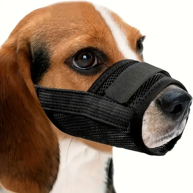 3 Pcs Size L Black Breathable Mesh Dog Muzzle - Soft & Comfortable Guard to Prevent…