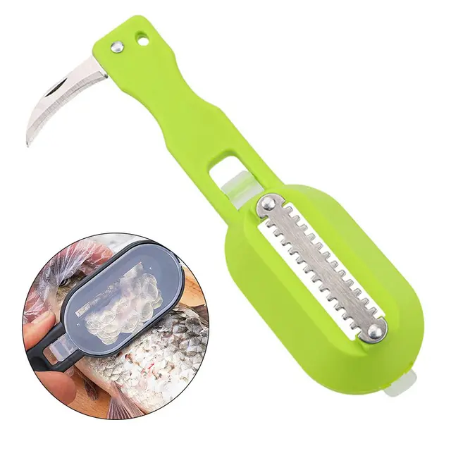 Multifunctional Plastic Fish Scale Cleaner Kitchen Fish Skin Scraper Brush Shaver With…