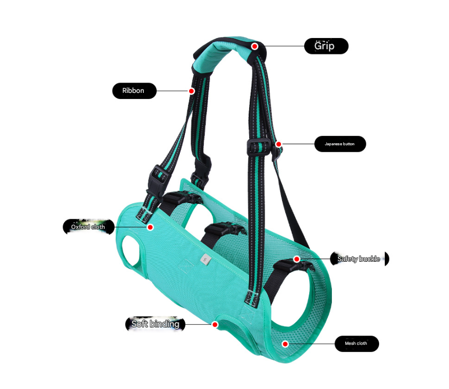 Black Pet Support Harness for Senior and Disabled Dogs - Adjustable Chest and Back… image 5