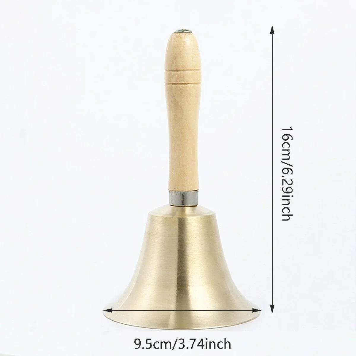 Wooden Handle Hand Bells Christmas Pet Bells Classroom Call Rattles Party Bell image 3