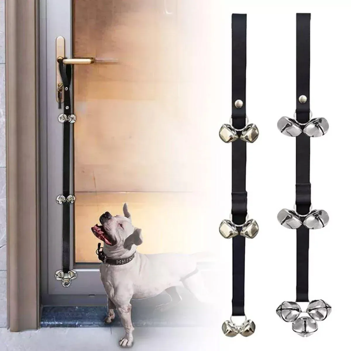 4PCS Pet Training Doorbell Rope Cat Teaser Toy Bell Interactive Play Rope Bell image 5