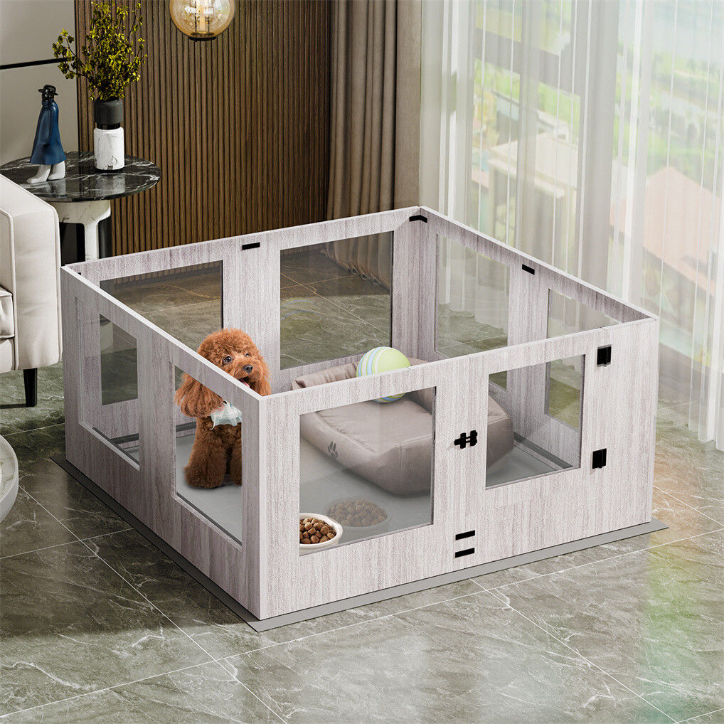 Large Dog Indoor Whelping Box, Tempered Glass & MDF image 3