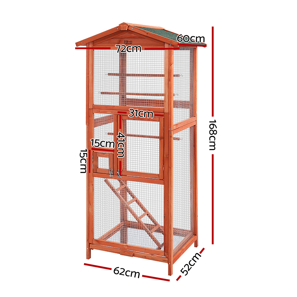 i.Pet Bird Cage 72cm x 60cm x 168cm Pet Cages Large Aviary Parrot Carrier Travel… image 2