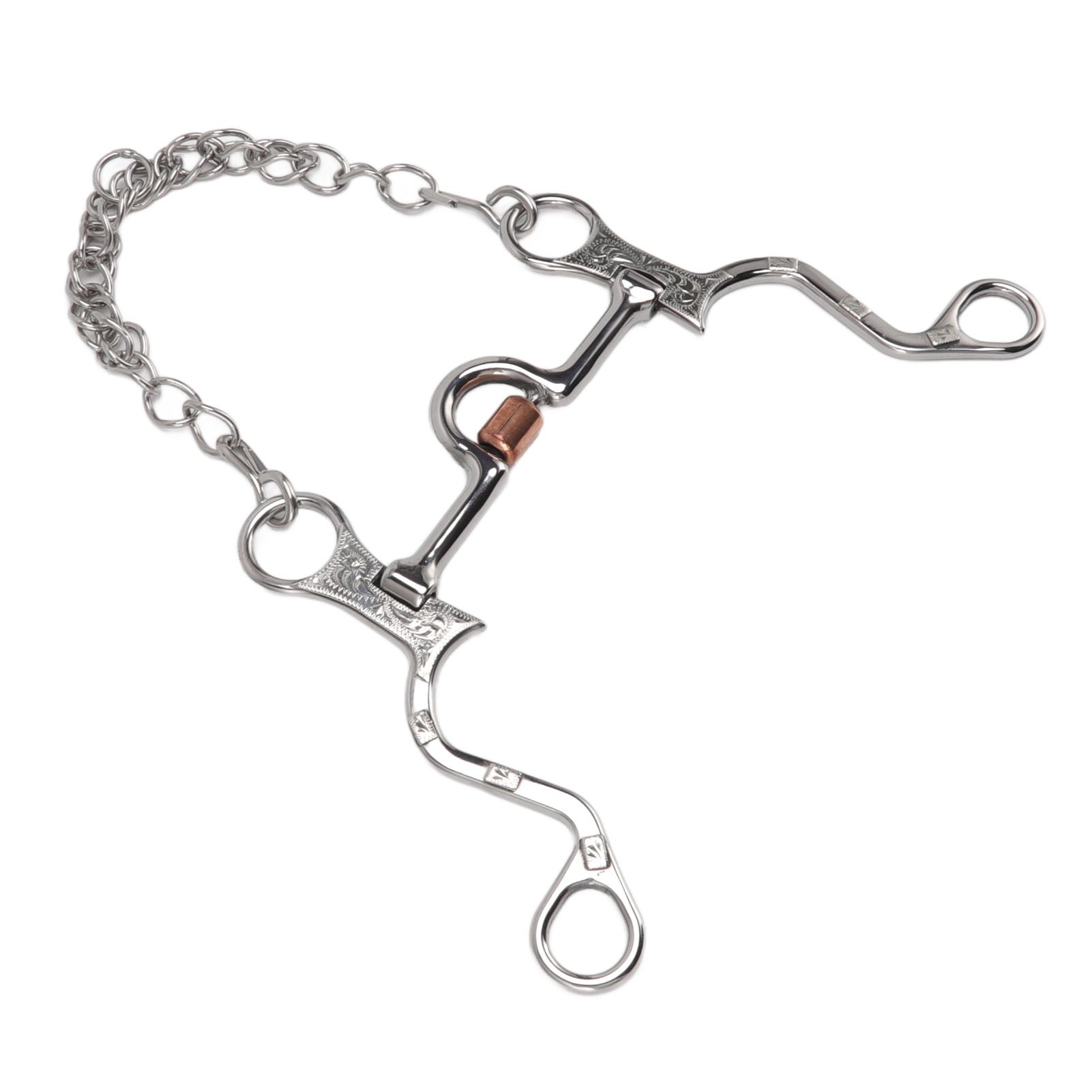 120mm Horse Mouth Snaffle with Chain Stainless Steel Horse Bit for Equestrian Training… image 2