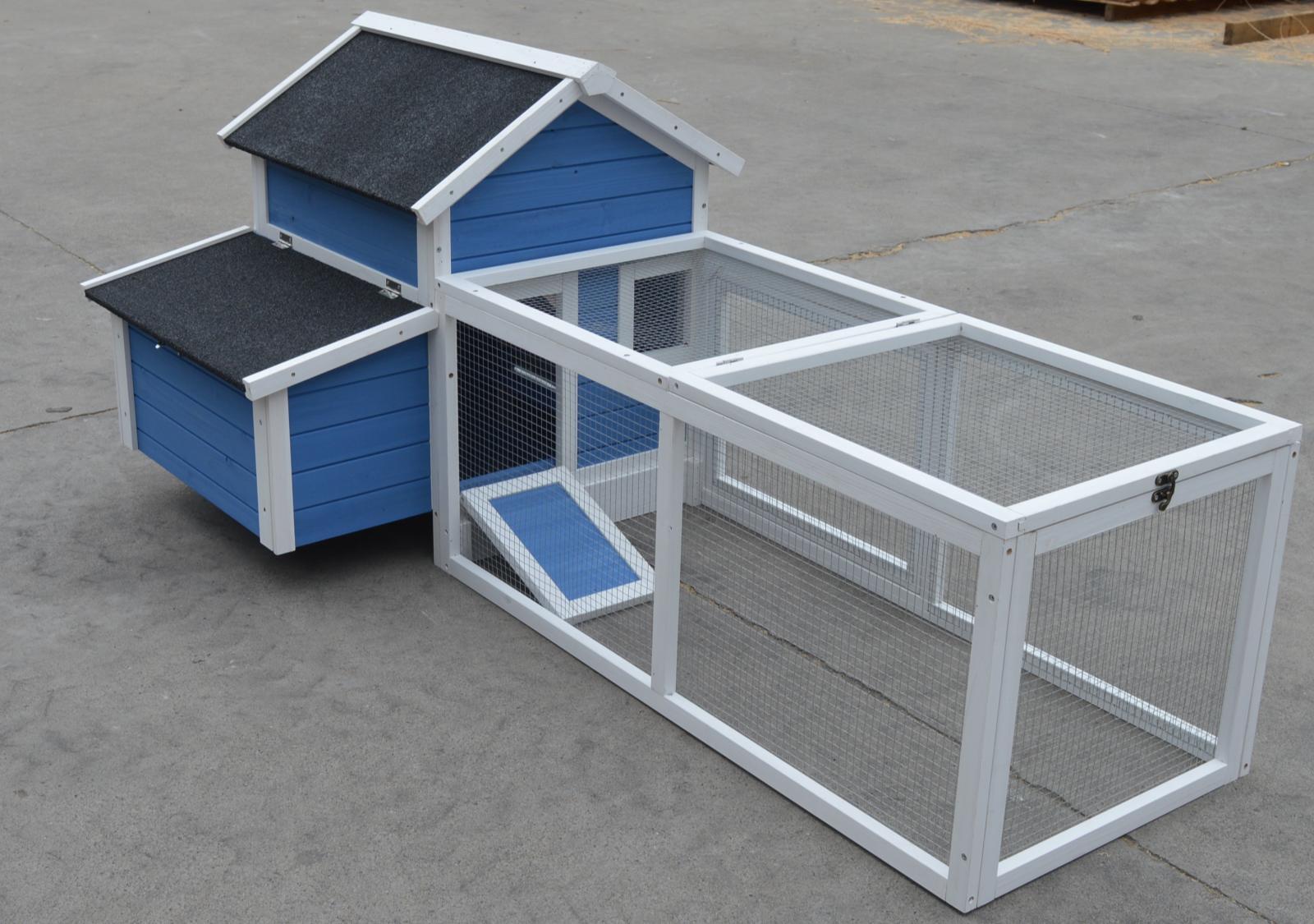 YES4PETS Large Chicken Coop Rabbit Hutch Ferret Cage Hen Chook Cat House image 7