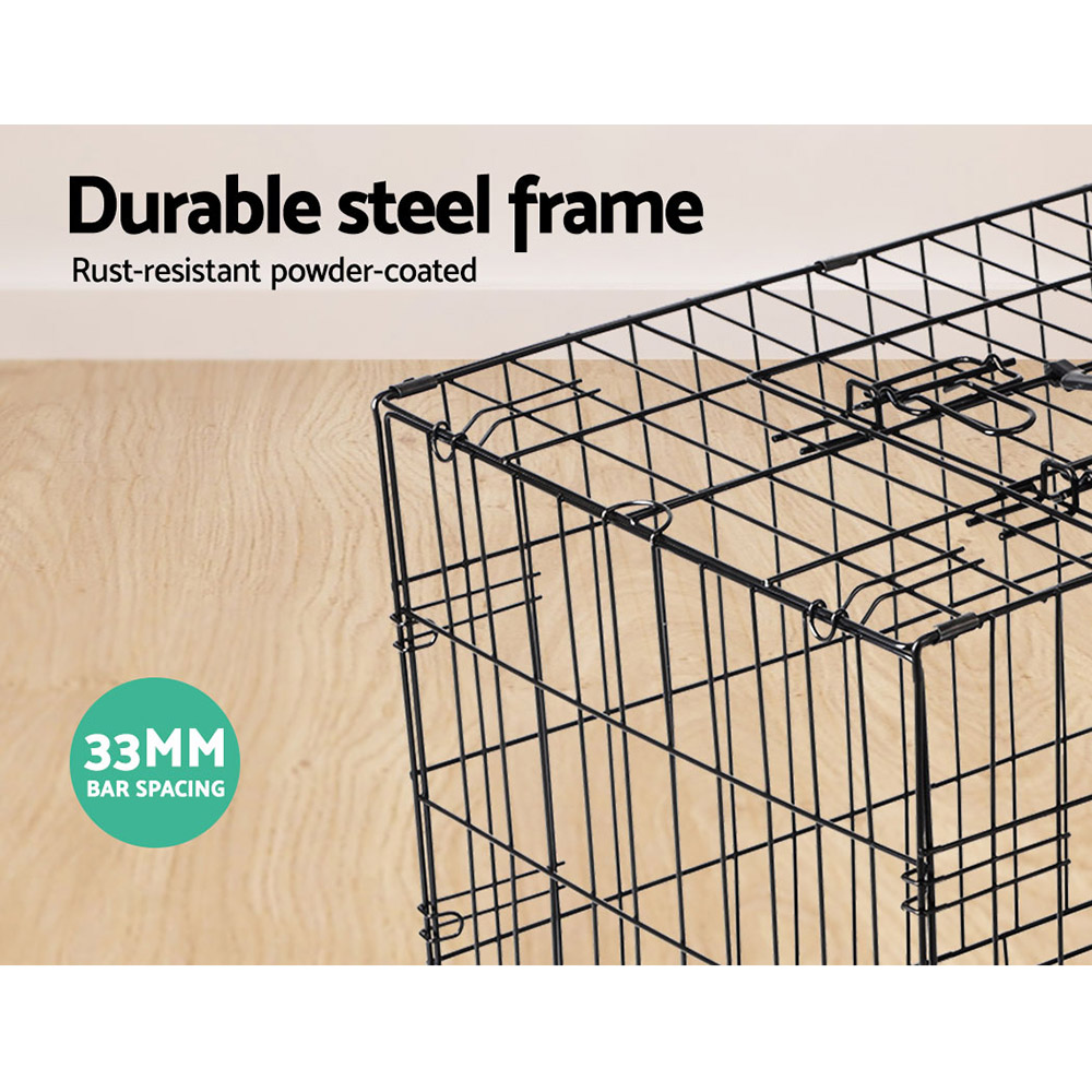 i.Pet 42" Dog Cage Crate Large Kennel 3 Doors image 3