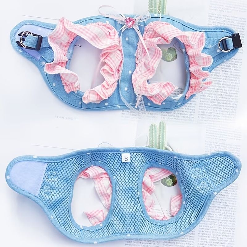 Pet Denim Harness Leash Set Breathable Adjustable Escape Proof for Small Medium Dogs… image 10