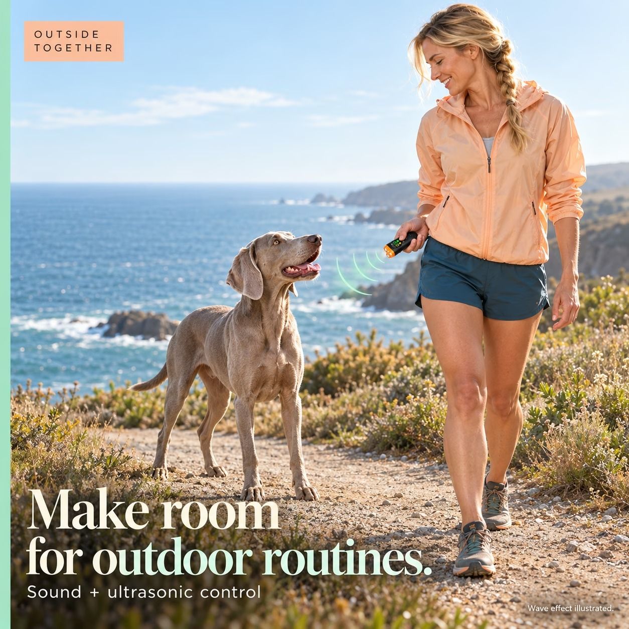 Outdoor Ultrasonic Dog Trainer – 1200mAh Rechargeable.*orange image 7