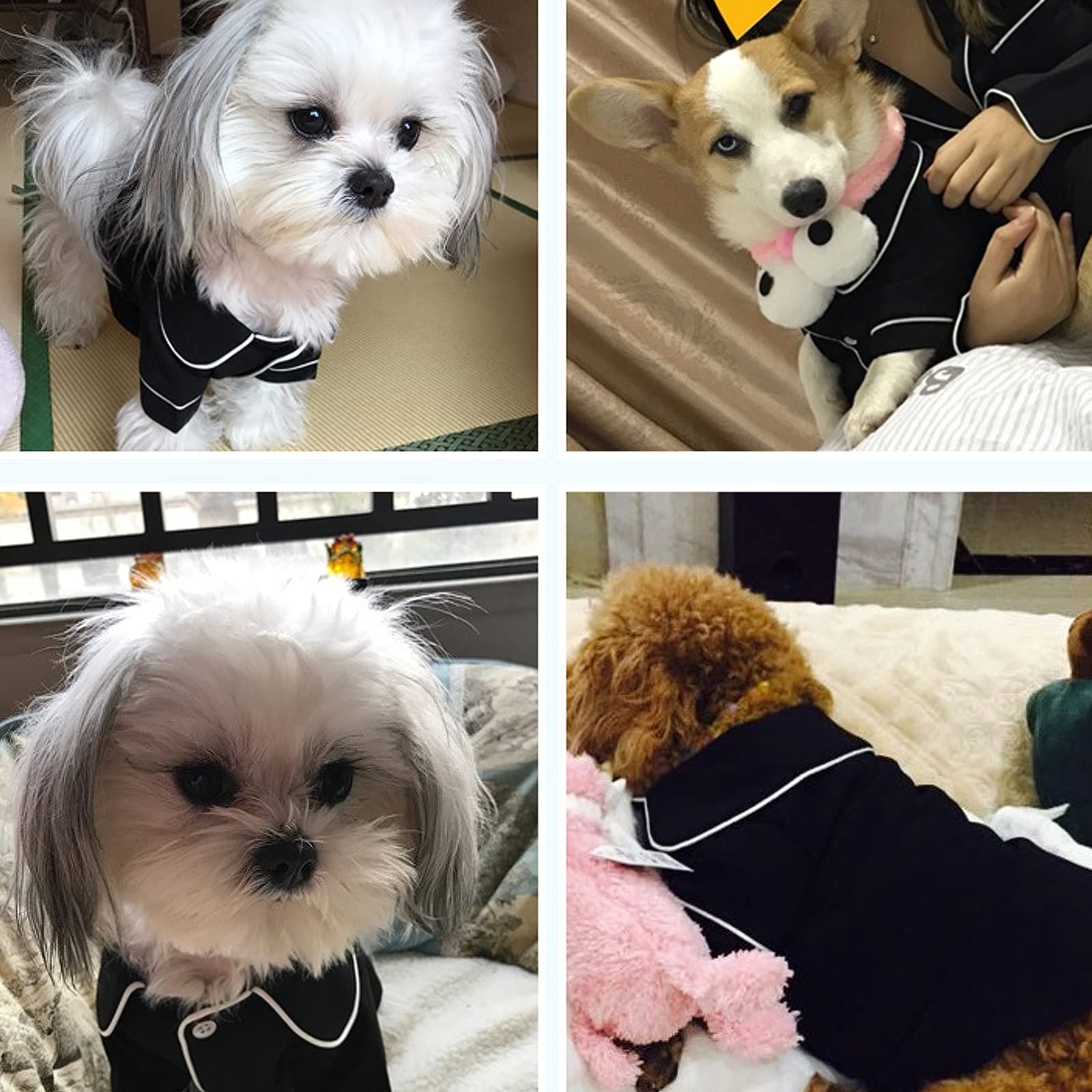 Baby black Dog Pajamas for Girl Small Medium Dogs image 3