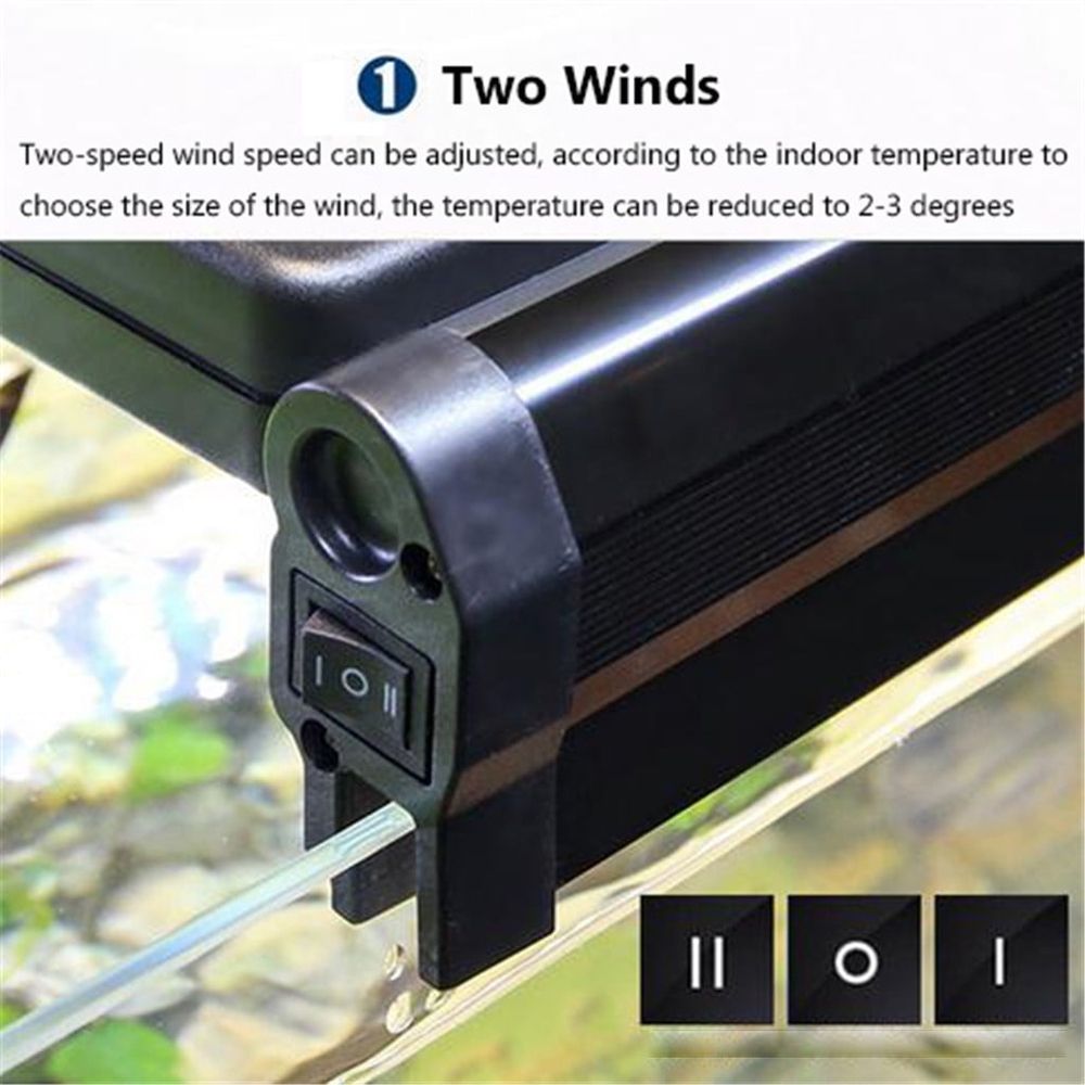 Aquarium Cooling Fans Cold Wind Chiller Adjustable Water Cooler 2 Fan Heads image 2