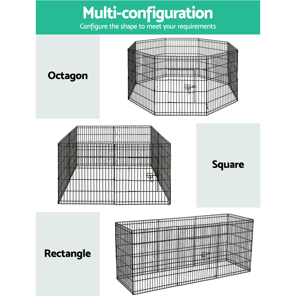 i.Pet 30" 8 Panel Dog Playpen Pet Fence Exercise Cage Enclosure Play Pen image 4