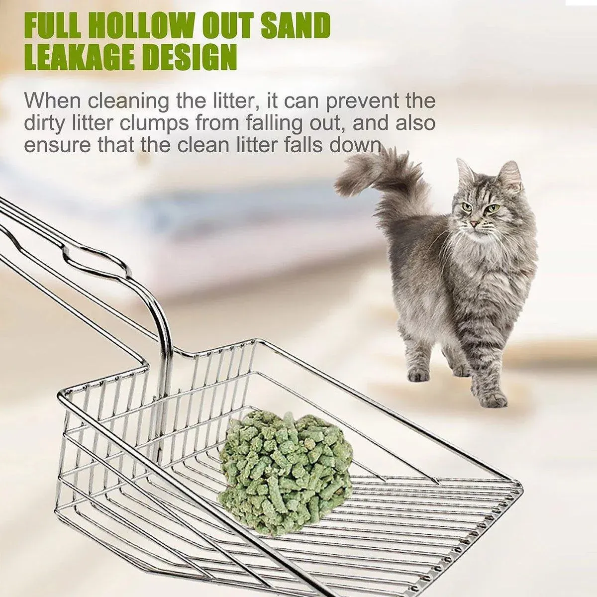 1-Piece Metal Cat Litter Scoop image 11
