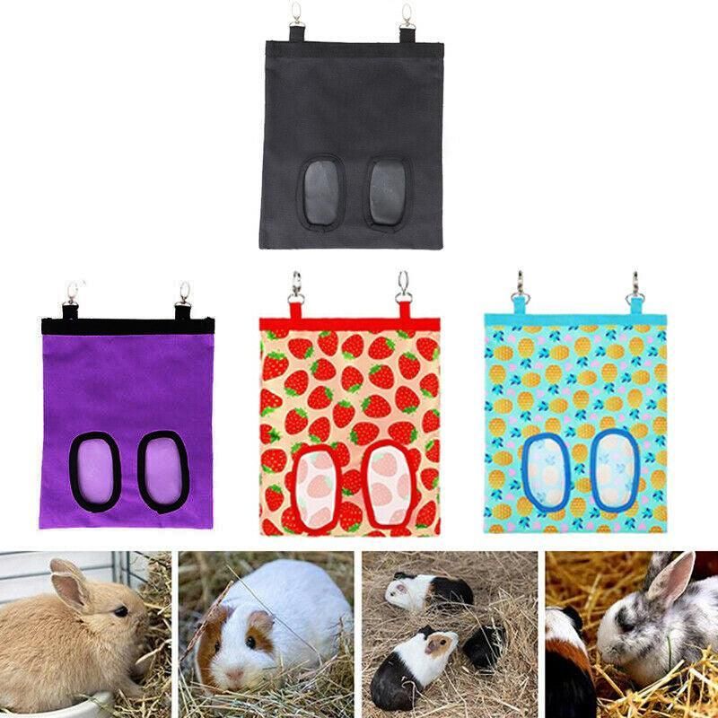 Hay Bag Guinea Pig Rabbit Feeding Bag Animal Hay Feeder Bag Hanging Feeder - Yellow image 11