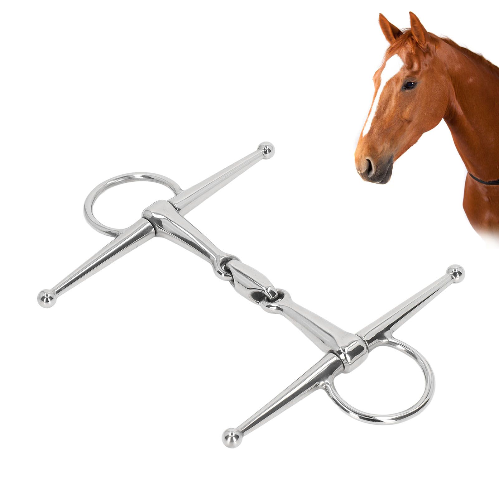 135mm Horse Mouth Bit Stainless Steel Horse Cheek Snaffle for Cultivation Outdoor Gift image 12