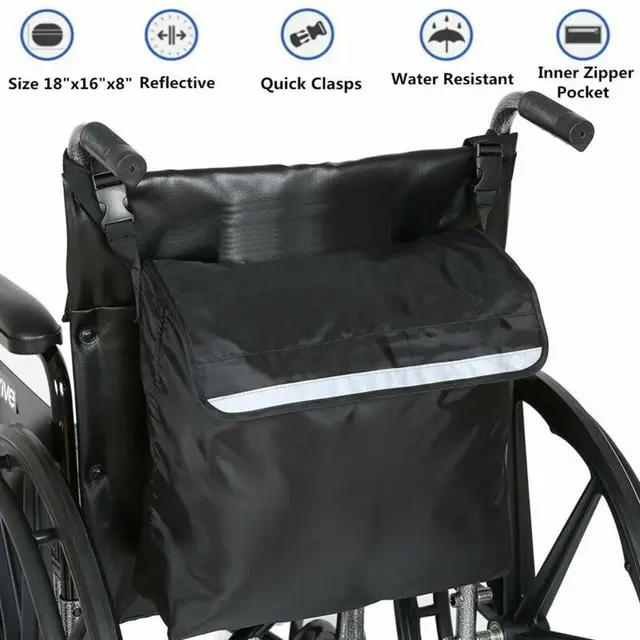 Wheelchair Pouch Wheelchair Bag Waterproof Large Wheelchair Accessories Bags to Hang…
