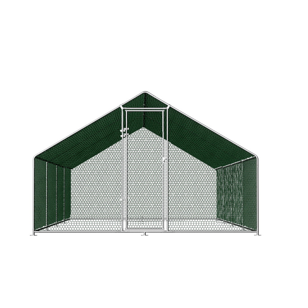 i.Pet Chicken Coop Cage 3x8x2m Galvanised Steel image 2