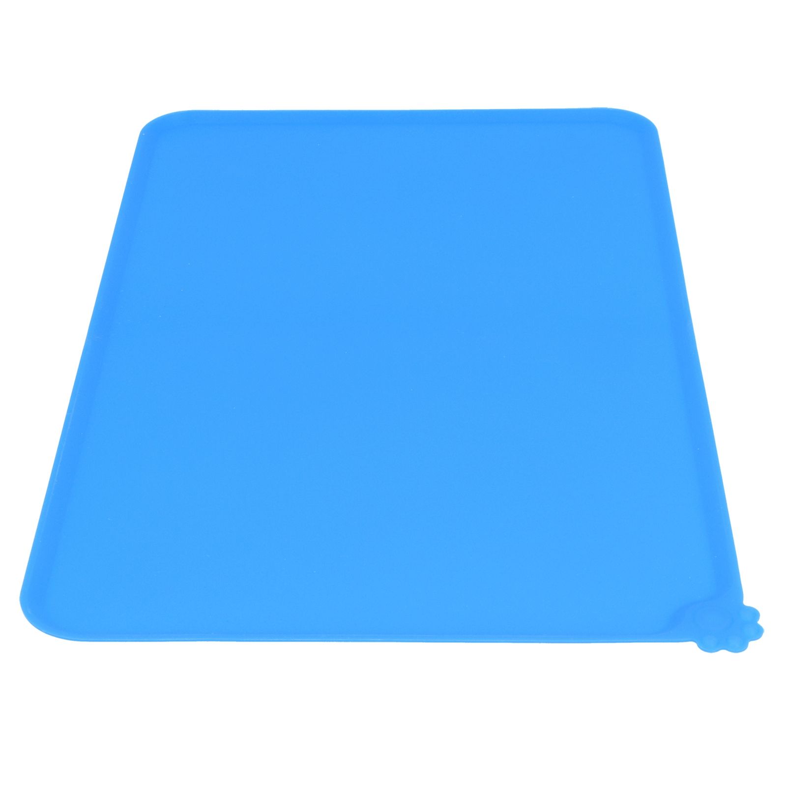 Silicone Placemat Leakage Proof Waterproof Non Slip Pet Feeding Bowl Mat Accessory, Blue image 6