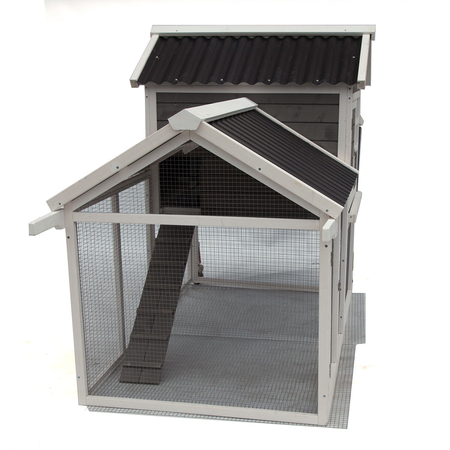 Samland WOODEN CHICKEN RANCH CHICKEN COOP WITH RUN ON WHEEL PVC ROOF image 3