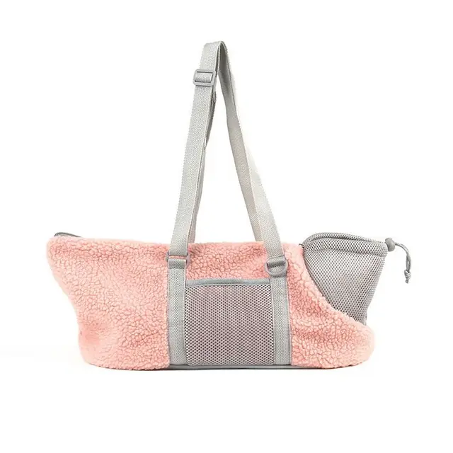 Cozy Winter Pet Carrier for Small Dogs and Cats — Warm Fleece-Lined Travel Bag…, Pink