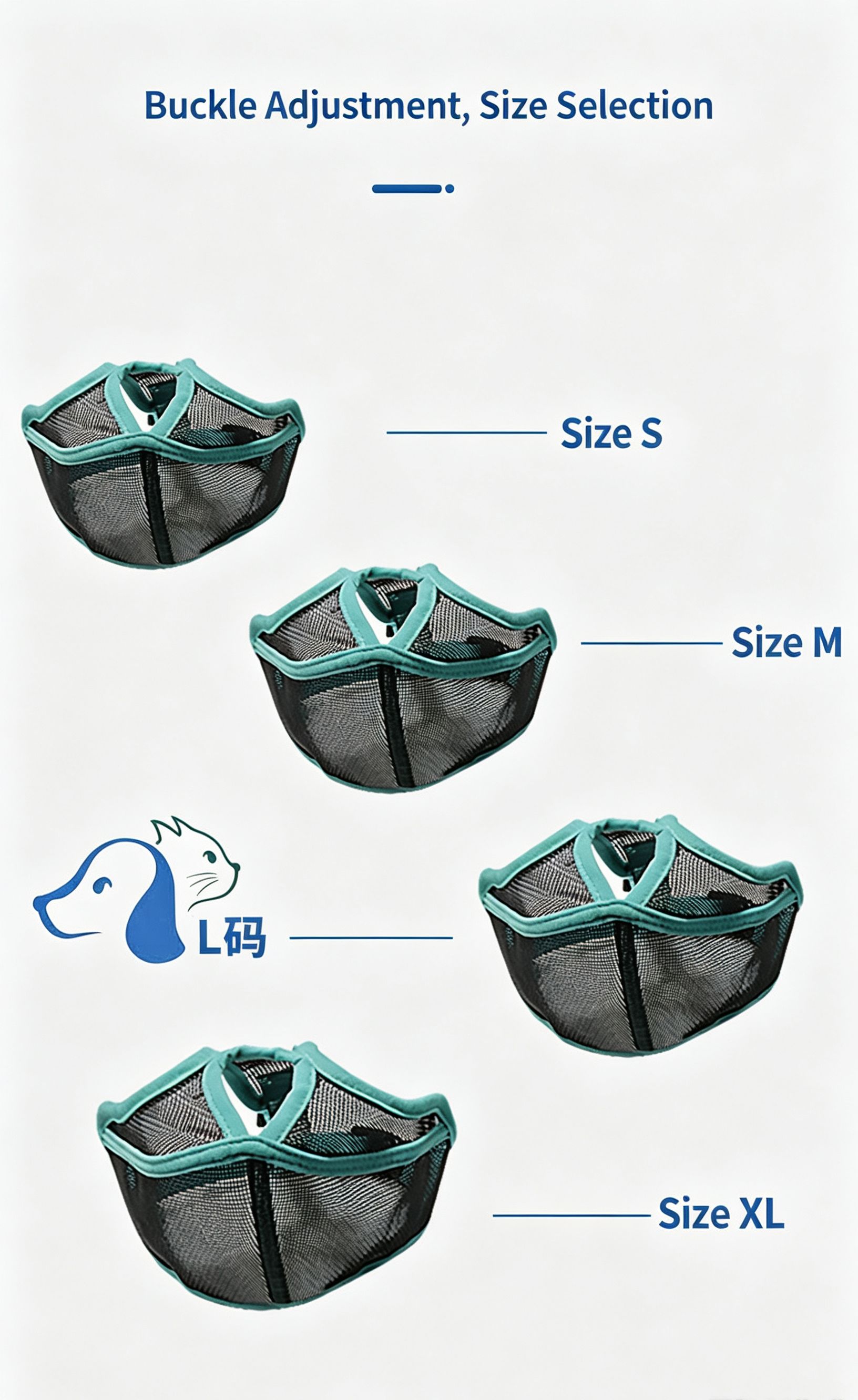 Anti bite and anti ingestion mouth cover suitable for bulldogs，L image 4