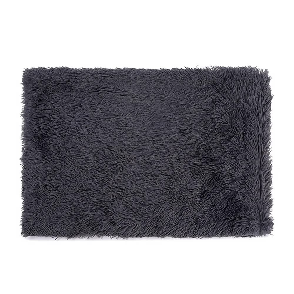 Fluffy Pet Blankets-Soft Faux Fur, Dark Grey