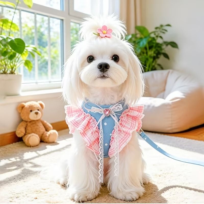 Pet Denim Harness Leash Set Breathable Adjustable Escape Proof for Small Medium Dogs… image 4