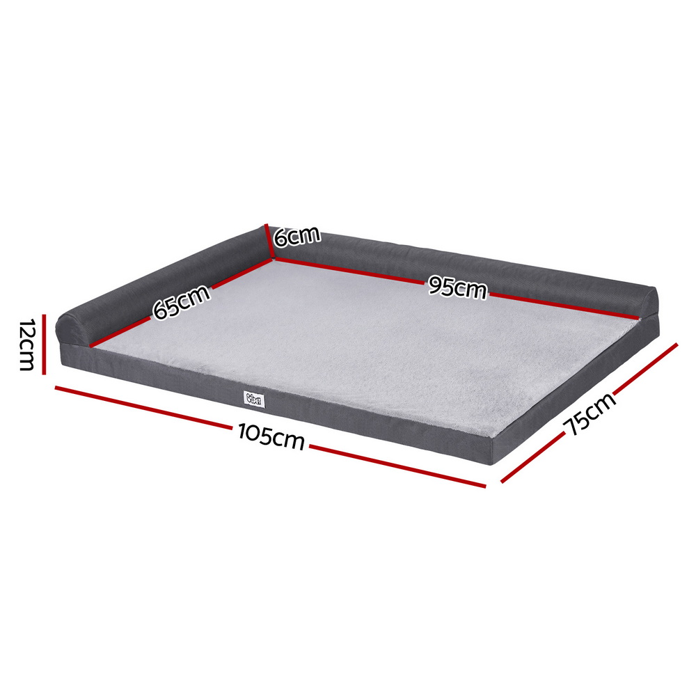 i.Pet Pet Bed Plush Soft Cushion Egg Crate Large Sofa Platform Removable Washable image 2