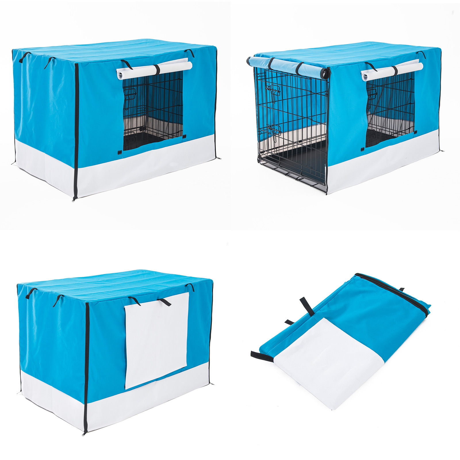 Cage Cover Enclosure for Wire Dog Cage Crate 30in BLUE image 3