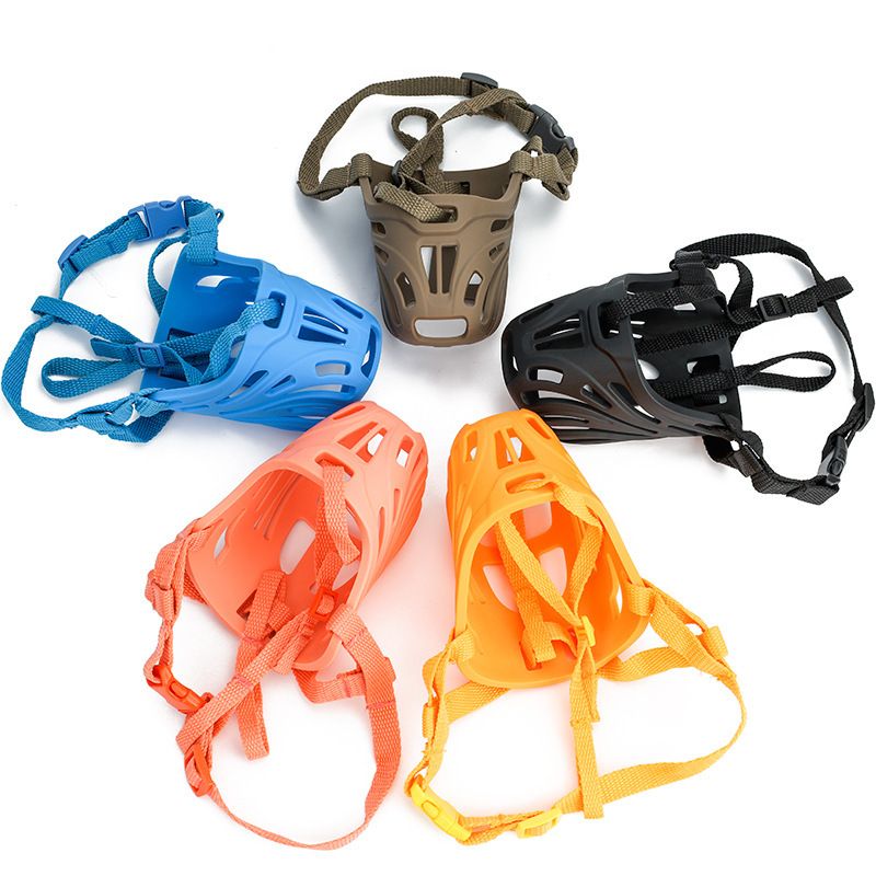 Soft Silicone Dog Muzzle with Adjustable Nylon Straps image 10